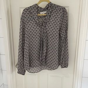 Loft blouse with tie
